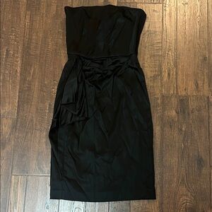 White House Black Market Strapless Black Dress